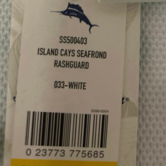 Tommy Bahama Island Cays Seafrond Full Zip UPF 50 Rashguard New Beachy Summer M - Picture 14 of 16